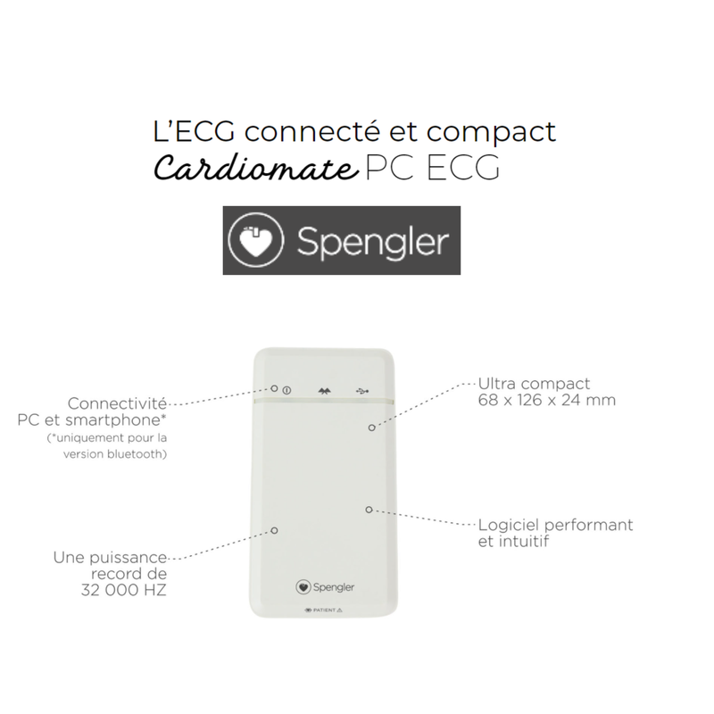 PC-ECG Cardiomate USB Spengler - USB-versie