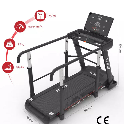 Tapis avec barres de maintien Med-740