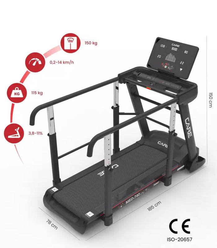 Tapis avec barres de maintien Med-740